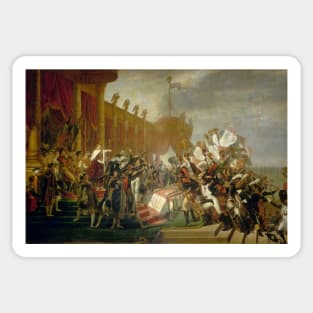 The Army takes an Oath to the Emperor after the Distribution of Eagles, 5 December 1804 by Jacques-Louis David Sticker